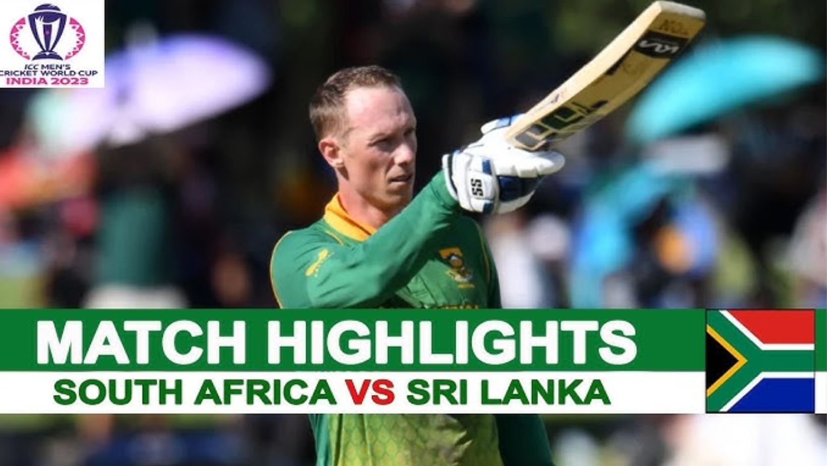 Highlights from the 4th Match of the ICC Cricket World Cup 2023  South Africa vs Sri Lanka