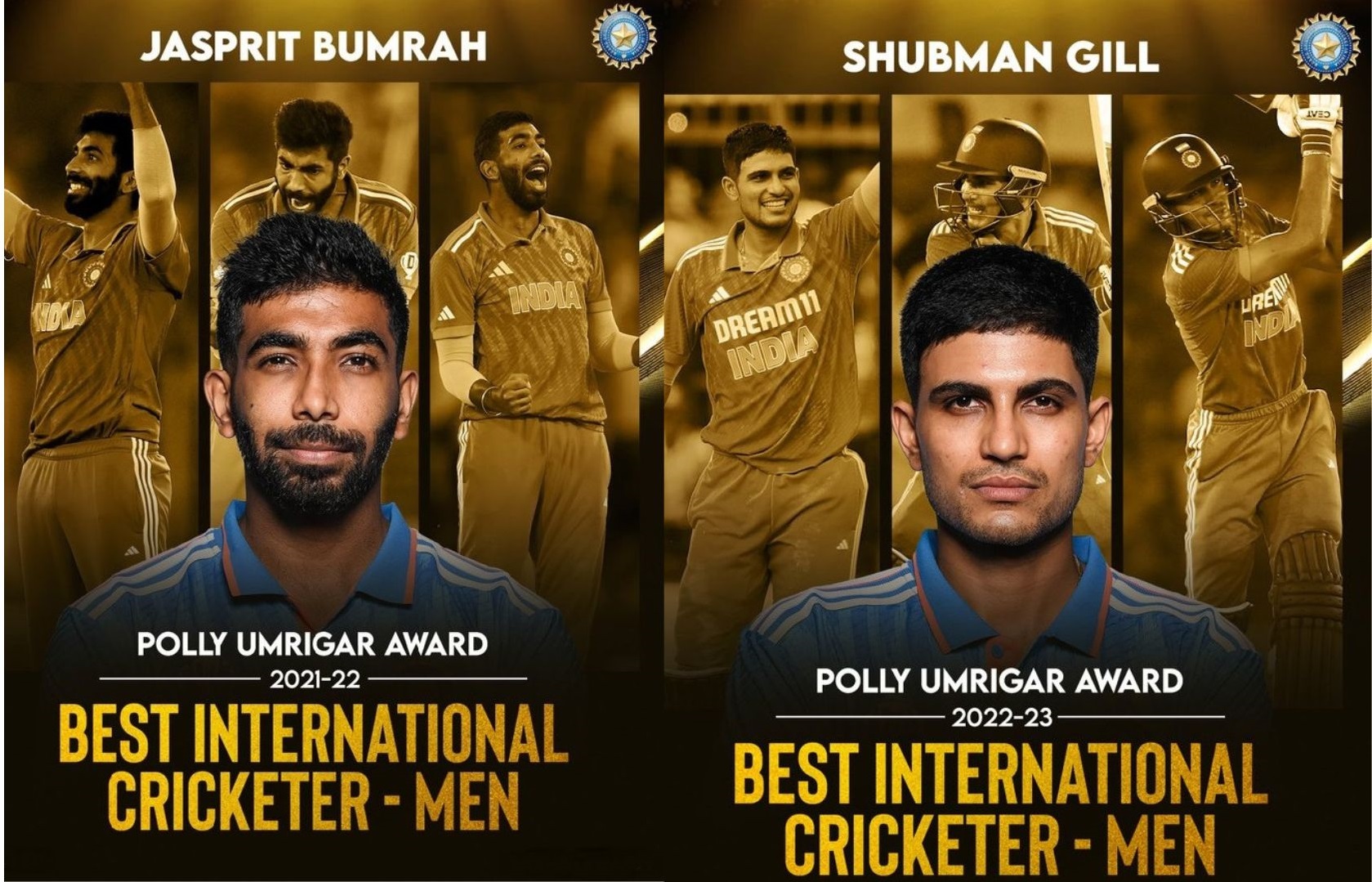 Polly Umrigar Award: Mohammed Shami, Ravichandran Ashwin, Shubman Gill And Jasprit Bumrah